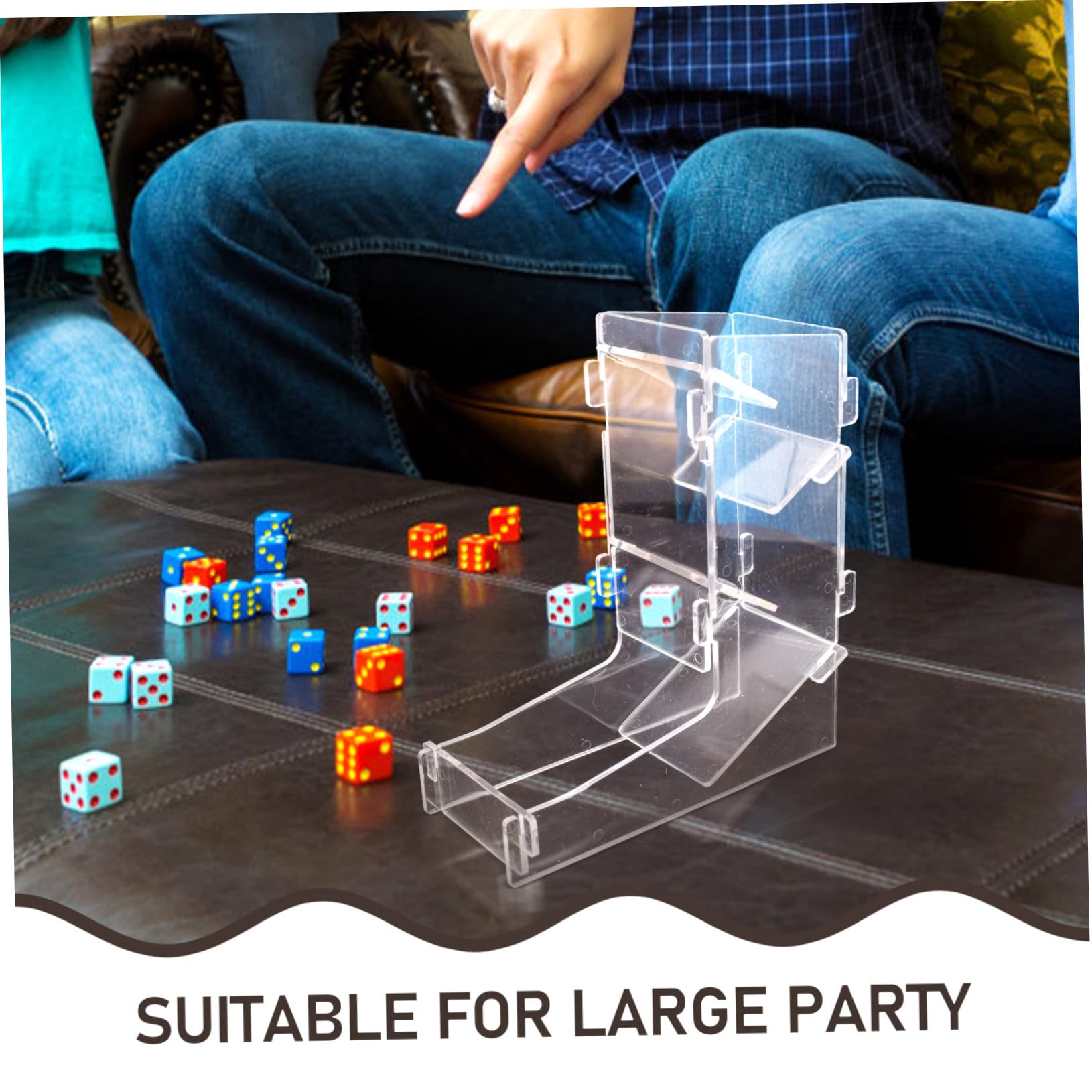 Tour à Dés de Jeu de Rôle, Accessoire de Plateau 1 Pièce Acrylique | Léger et Portable, Facile à Nettoyer, Résistant à L’usure, pour Divertissement et Grosse Fête