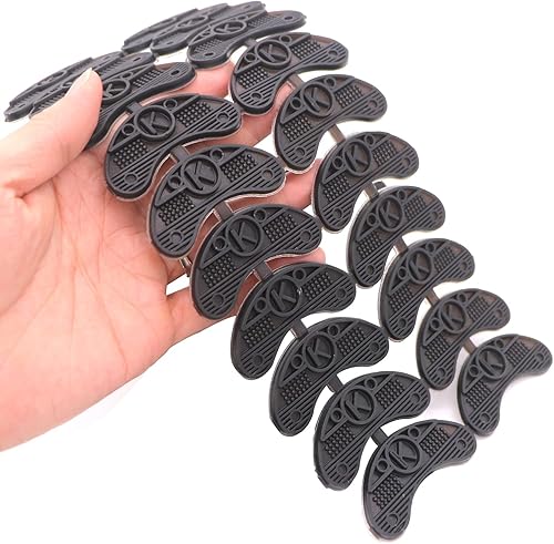 Miniatura 3 de Placas de talón 30 piezas de goma para zapatos de talón, puntas de repuesto de almohadilla de reparación con clavos, tamaño mediano, Negro -
