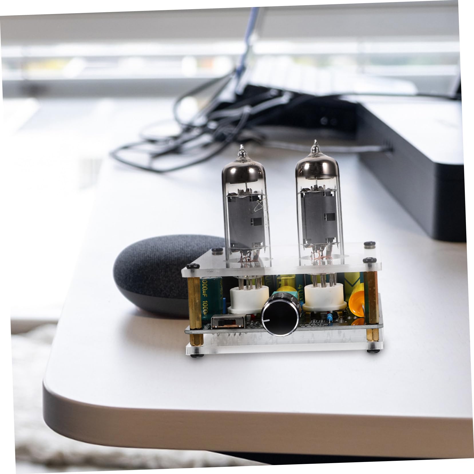 GAROZATION Vacuum Tube Preamp for Turntables HiFi Audio Valve Amplifier Home Theater Preamplifier Lightweight Design for Easy Installation