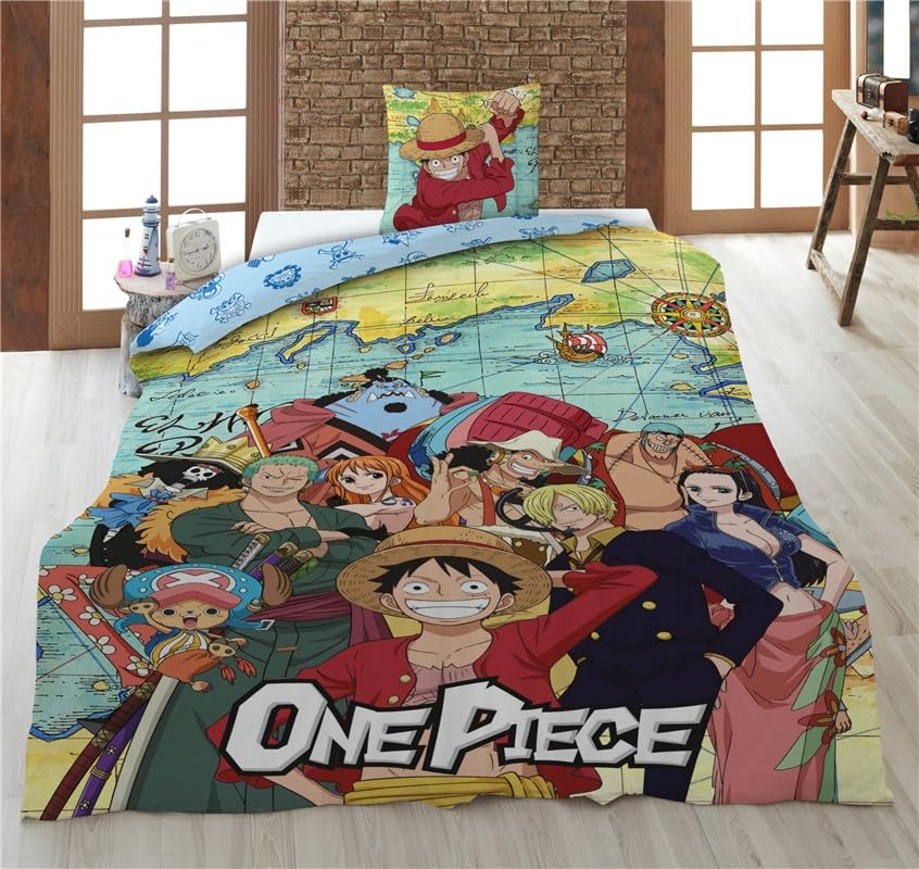 Housse Couette One Piece 140x200 Aymax Parure De Lit One Piece Réversible, Housse De Couette Ensemble Literie Polyester