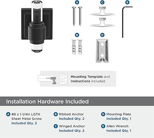 Miniatura 7 de Amerock BH36060CMB  Gancho individual para bata color negro transparentemate  Toallero de 2-1516 pulgadas (2.953 in) de longitud  Glacio  Gancho