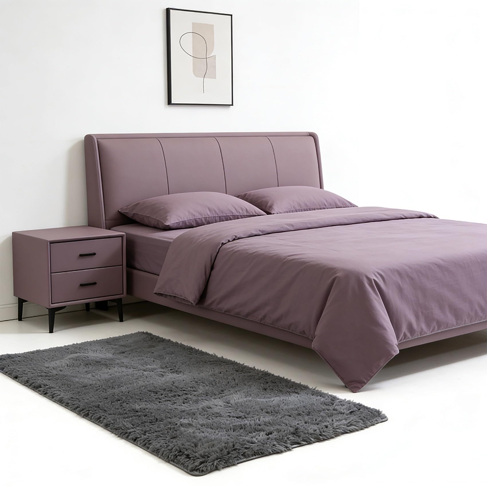 Tapis antidérapant 190x180 cm doux et facile à entretenir