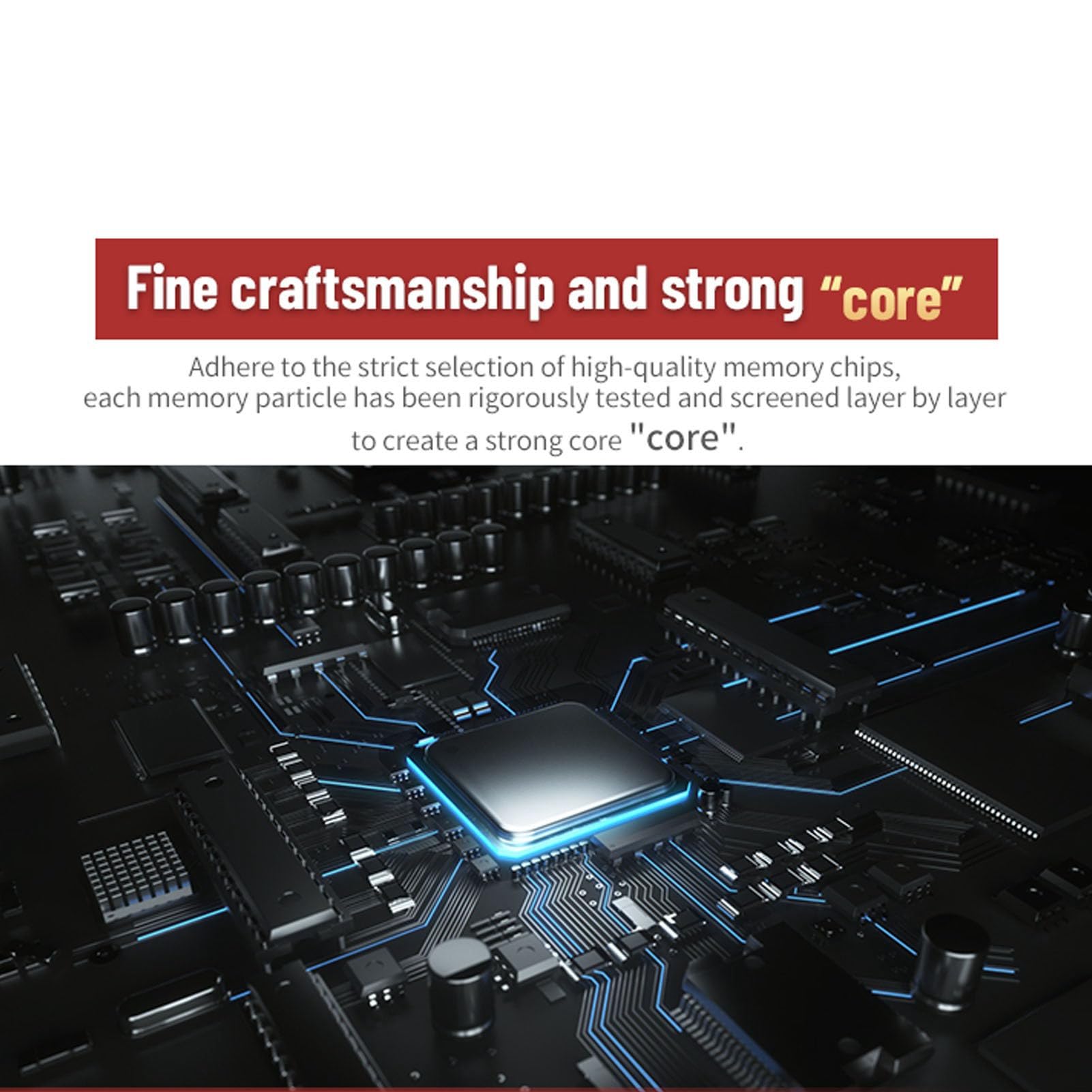 DDR4 RAM 8 GB 3600 MHz, moduł Pamięci Stacjonarnej z Rozpraszaniem Ciepła ze Stopu Aluminium, CL 18 22 22 42, do Komputera PC do Gier Biurowych (Biały)