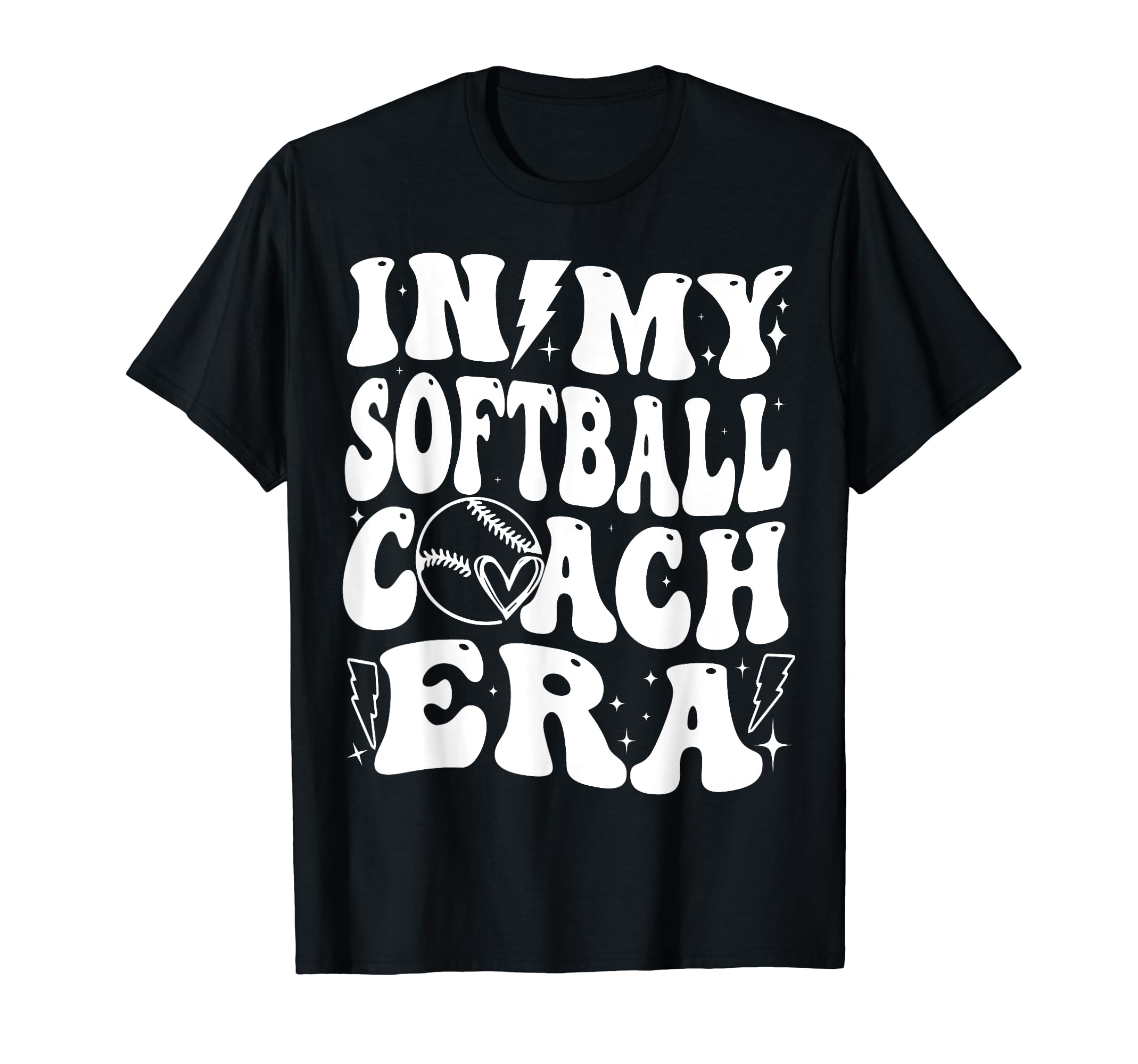 Funny Softball Coach TeesIn My Softball Coach Era Funny Dad Mom Softball Coach T-ShirtOEKO-TEX STANDARD 100