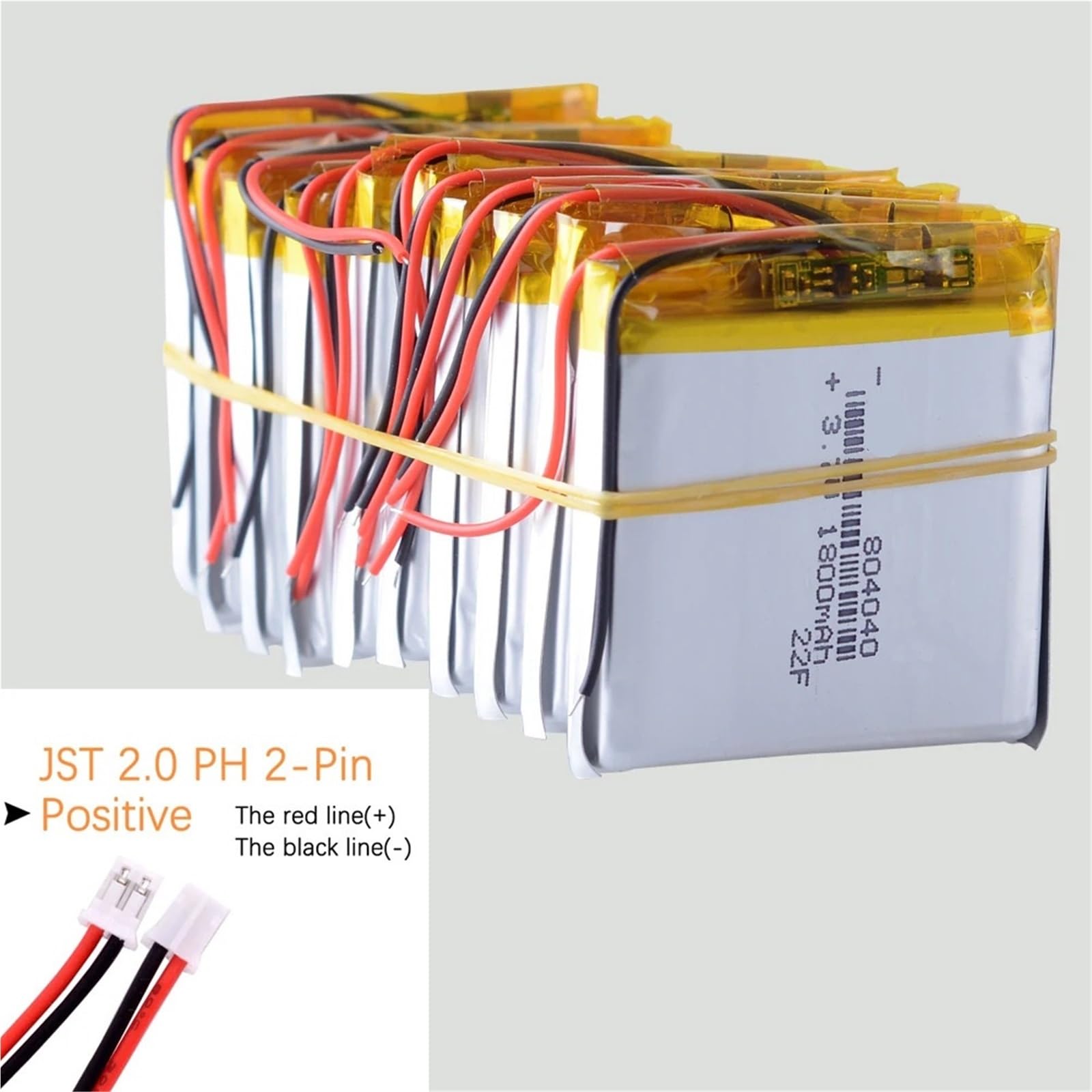 804040 3,7 V 1800 mAh 10pièce