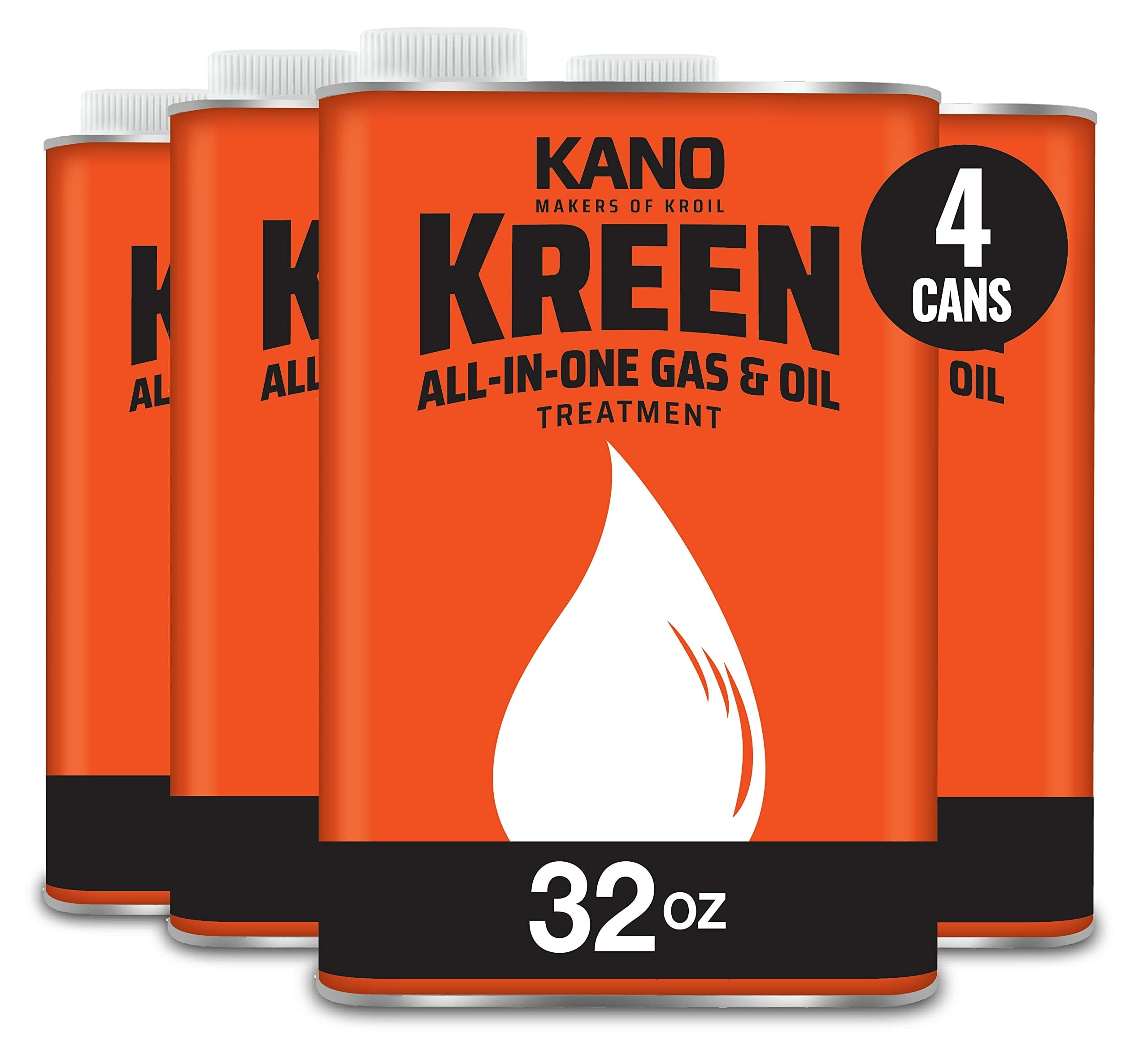Kroil Kreen All-in-One Gas & Oil Treatment - Engine Cleaner Additive - Improves Compression, Reduces Oil Use & Removes Carbon Deposits - For Gas &