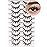 Losha Lashes Manga Lashes Natural Look Wispy False Eyelashes with Clear Band 10 Pairs Faux Mink Lashes Look Like Individual Cluster Lashes (Demon)