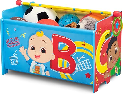 Miniatura 7 de Delta Children - Juego de sala de juegos CoComelon de 3 piezas para niños pequeños, incluye mesa, silla y caja de juguetes, color verde