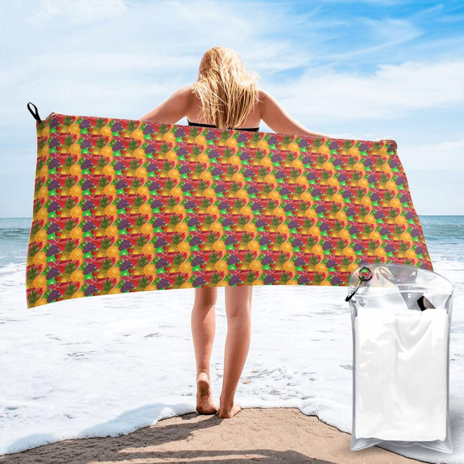 AYYQWE Fresh Fruits Pineapple Print Lightweight Towel For Men Women Travel Beach Camping Hiking Yoga Swimming Sports