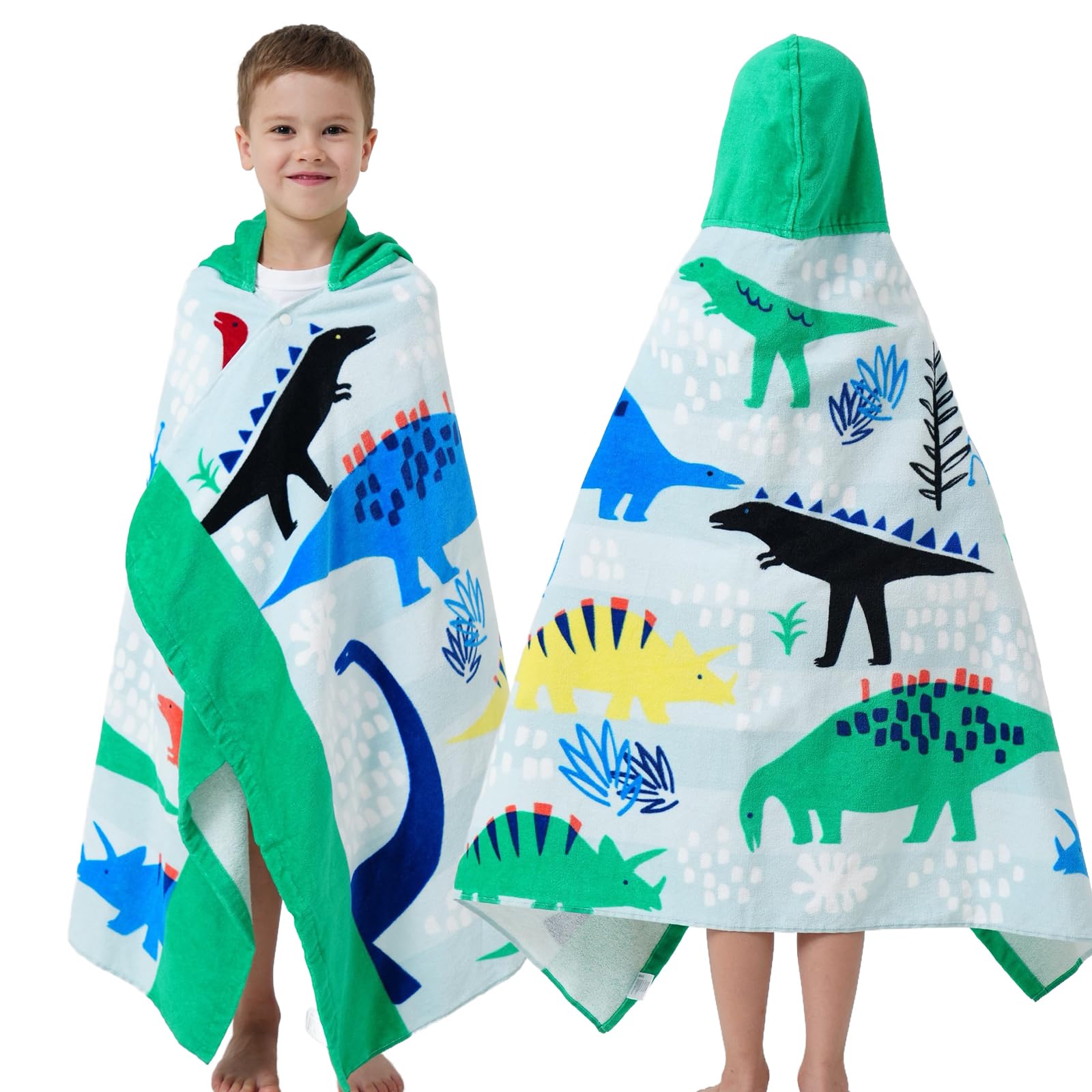 Kinder-Badetücher, Kinder-Handtuch, Mädchen, Jungen, mit Kapuze, Strand, Badezimmer, Pool, Badetücher, 76,2 x 127,7 cm, groß, ultra-saugfähig, niedliches Cartoon-Tier, volle Vitalität, 100 %