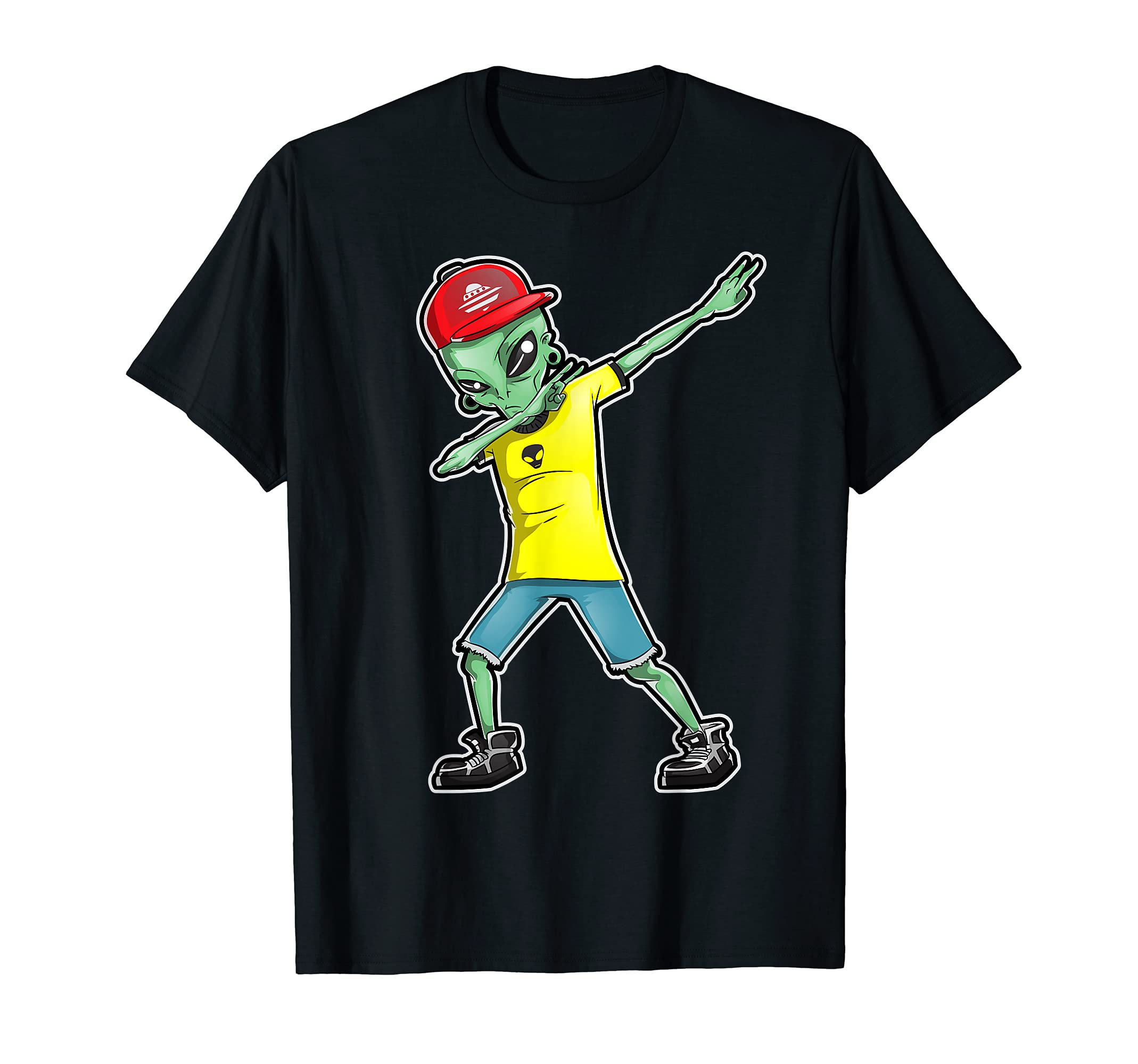 Alien Dabbing T Shirt Dab hip hop funny Gift Men Women Kids