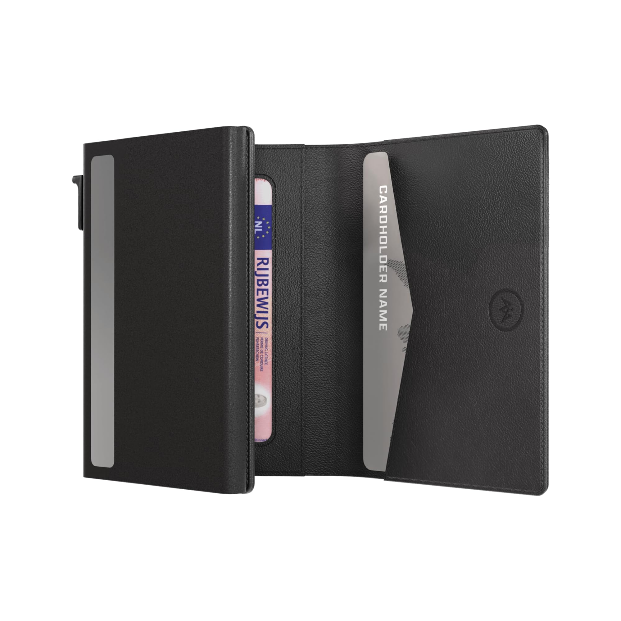 Kartenetui mit Magnetischer Verschluss Classic - Slim Wallet 9 Karten - Münzfach und Scheinfach - RFID Schutz - Portemonnaie - Kreditkartenetui Geldbeutel - Damen Herren - Geldbörse