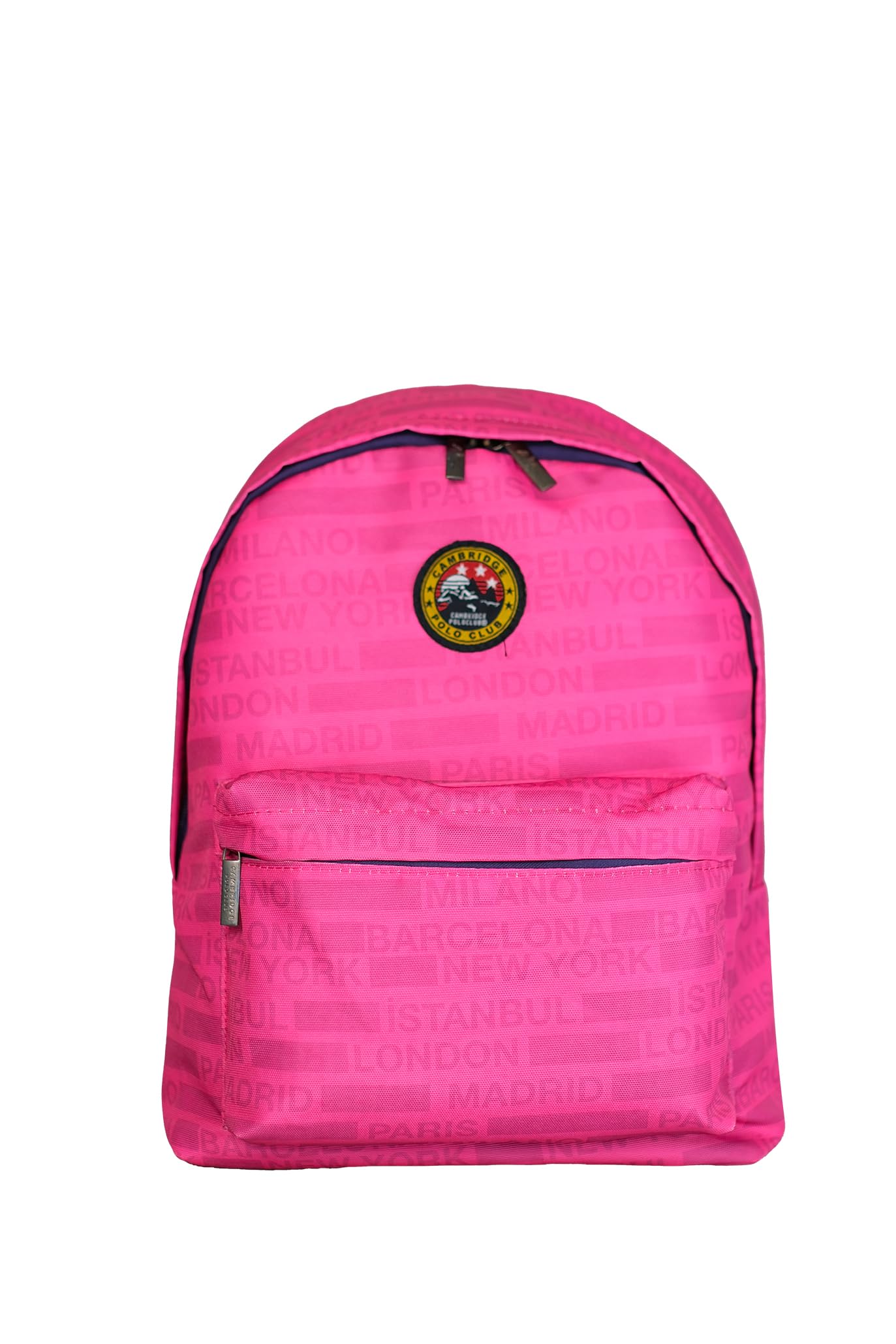 Cambridge Polo Club Cities II Ön Cepli Unisex Sırt Çantası Pembe