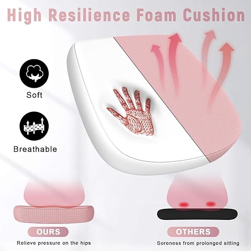 Miniatura 7 de naspaluro Silla de oficina ergonómica, silla de computadora con altura ajustable, brazos abatibles y soporte lumbar, silla de escritorio de malla