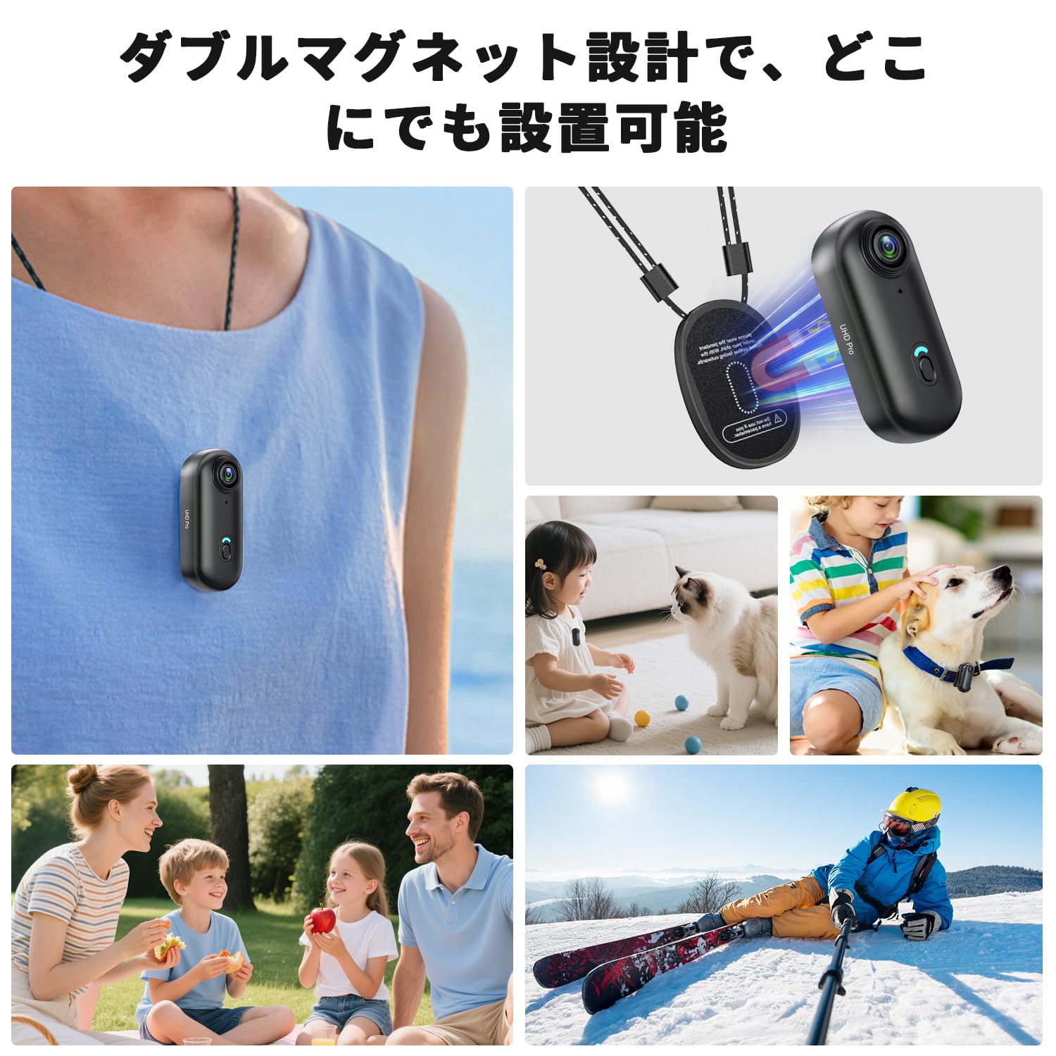 Amazon | アクションカメラ 120度広角小型ウェアラブル ビデオカメラ