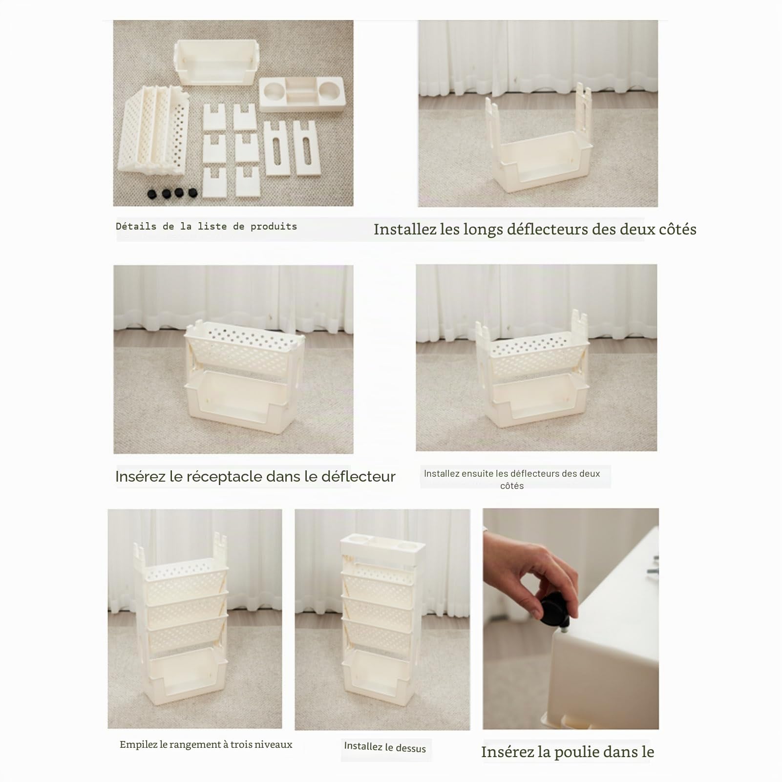 Bibliothèque mobile à 5 niveaux avec roulettes verrouillables, étagères roulantes, chariot utilitaire pour livres, documents, maison, bureau, salle de classe, organisation de rangement, blanc