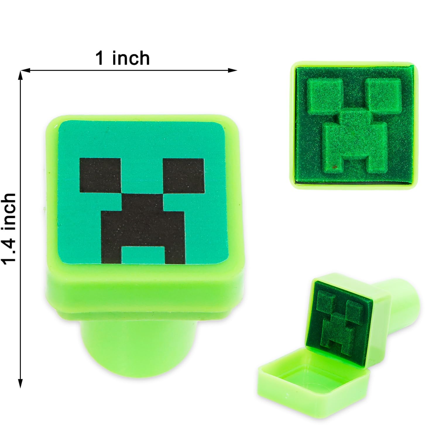 Bulk Minecraft Stampers Arts and Crafts Party Favors - Set di 24 timbri autoinchiostranti con divertenti disegni Minecraft per decorazioni per feste di compleanno, sacchetti per dolcetti, riempitivi
