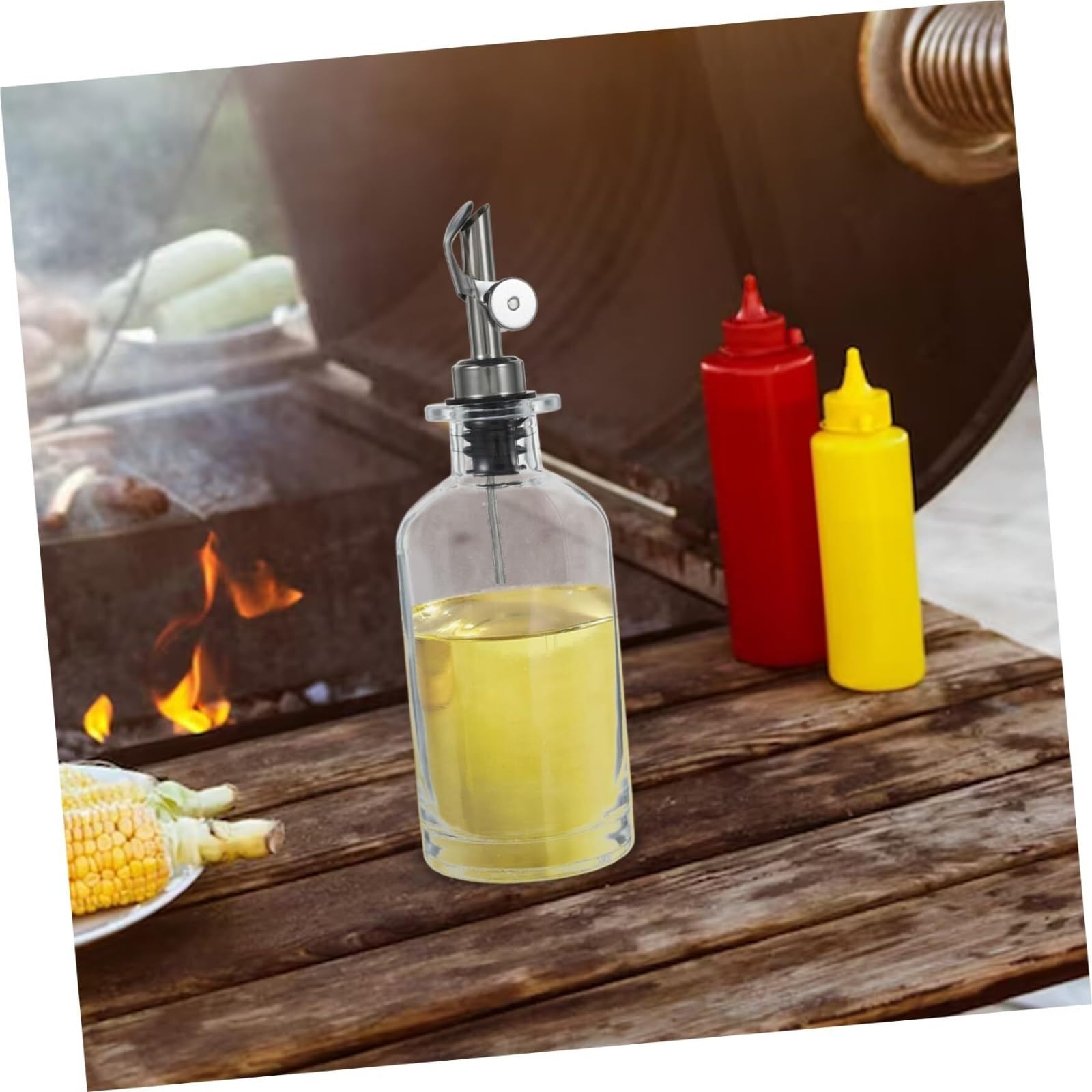 Dispenser per Salsa di Soia Set Di 2 Bottiglie Di Olio Da Cucina, Dispenser For Condimenti Da Cucina For Salsa Di Soia E Aceto Contenitore Dell'olio