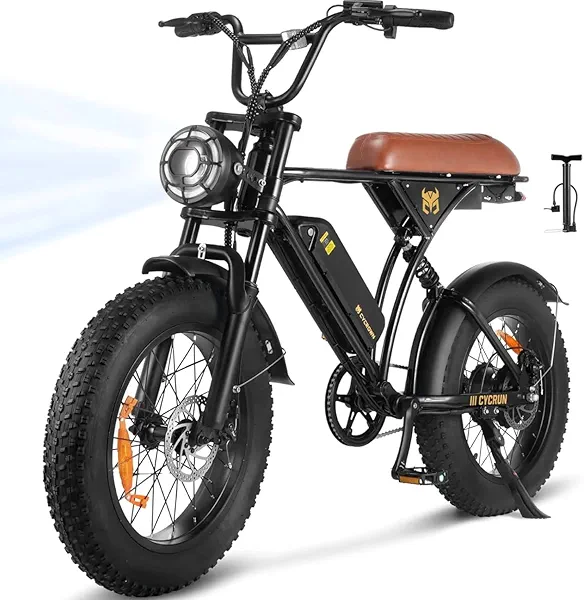 Electric Bike for Adults,Peak 1000W/1500W Motor,20/28MPH 55-150Mile ebikes for Adults with 10.4AH/13AH/26AH Battery,20" Fat Tire Electric Dirt Bike Commuting Off Road Ebike, UL2849 Black Run