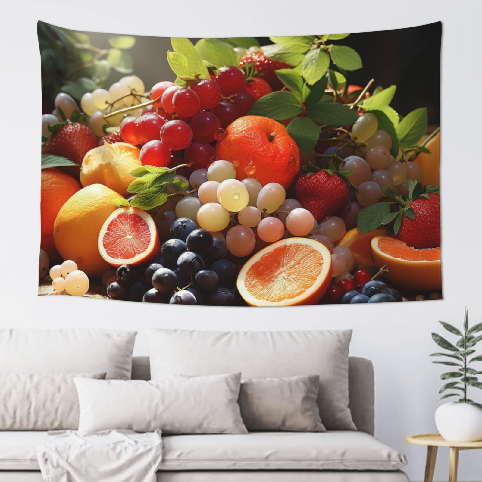 MXZERFKGLA Tapestry Wide Wall Hanging Tapestries Lightweight Art Wall Blanket Fruits Tapestry Vintage Mural Home Decor Aesthetic Tapestries for Bedroom Dorm Living Room 60x40 Inch