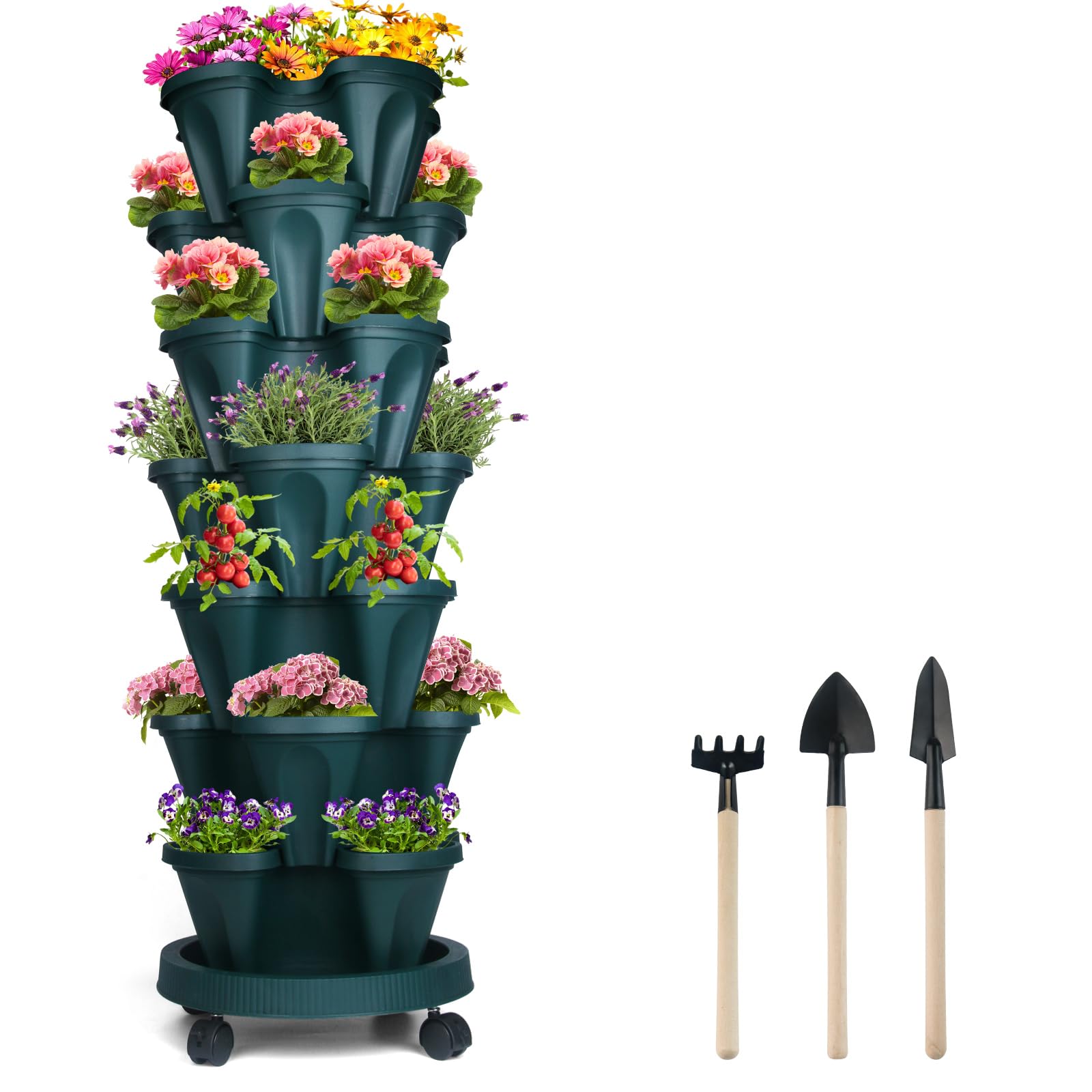 DUNCHATY 7-Tier Stackable Planter