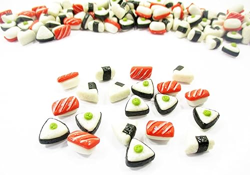 Miniatura 3 de Casa de muñecas Suministro de alimentos 50 Comida japonesa Salmón Onigiri Sushi Alimentos sueltos 14989