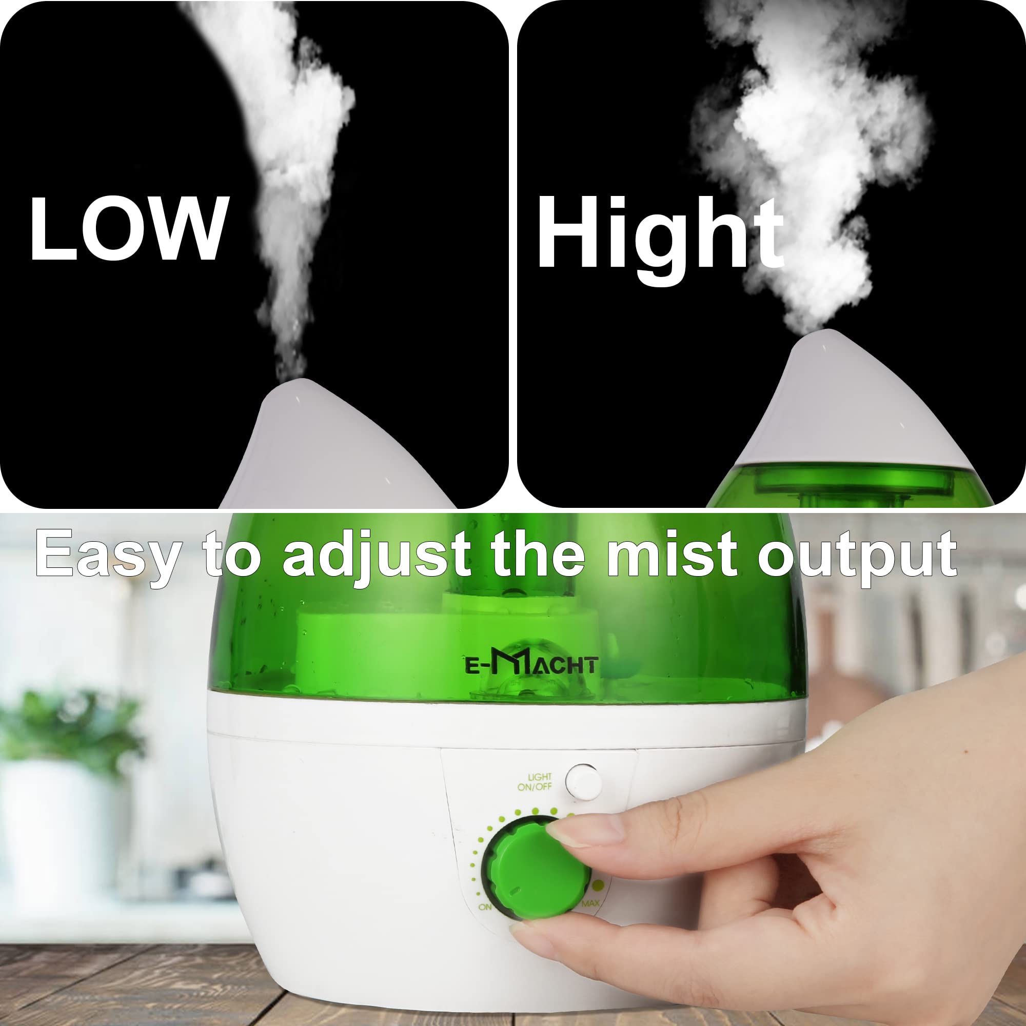 Luchtbevochtigers 500 ml Cool Mist Air Ultrasone Stille USB Desktop Luchtbevochtigers met Nachtlampje Waterloze Automatische Uitschakeling voor Thuis Baby Slaapkamer Kantoor Reizen (Wit
