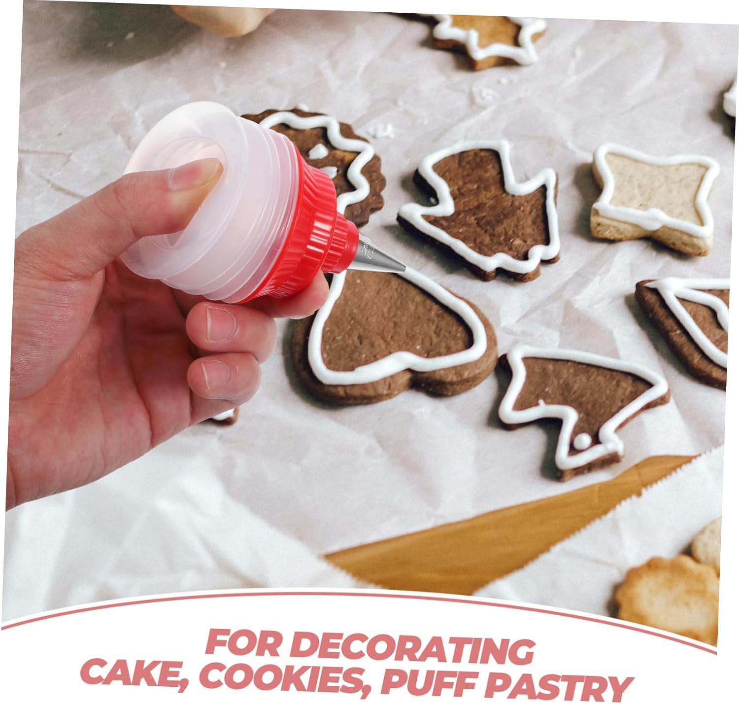 2pcs PP Cake Piping Bottles Xmas for Cookie Decorating