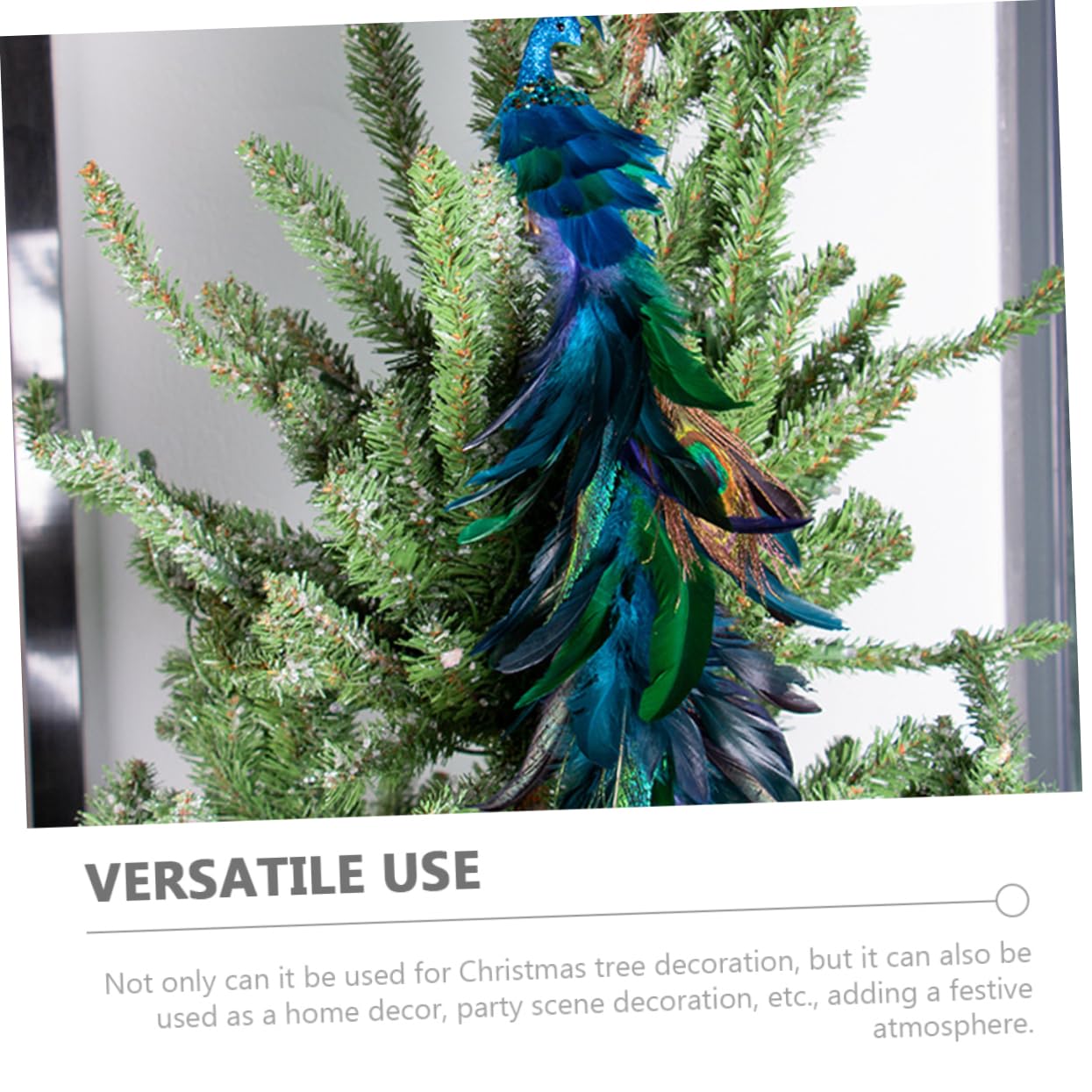 2stücke Pfau Deko Simulation Vogel Clip Für Weihnachtsbaum Kunstschaumdekor Mit Glitzer-Akzenten Vogeldekorationen Für Kranz Und Girlande Weihnachtsclip Für Baumdeko