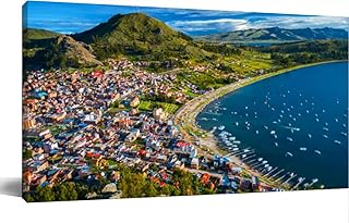 TIGTMULERLY Wall Art Frame Gallery Wall Decor Town Copacabana Modern Canvas Prints Artwork for Living Room Bedroom Office Kitchen 48x24Inch