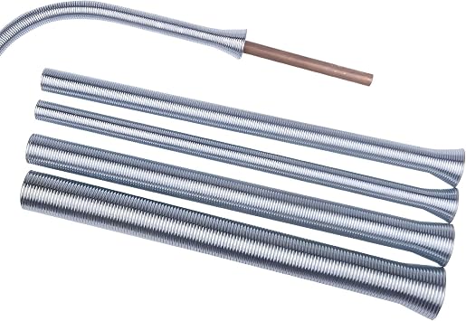 Wostore 5 in 1 Flexible Steel Spring Tube Bender Set - for 1/4", 5/16", 3/8", 1/2", 5/8" O.D. Copper & Soft Metal Pipes by Wostore