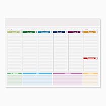 Pubblimania PLANNING SETTIMANALE MAXI da tavolo per scrivania Ufficio Organizer Weekly planner Agenda (Cm 43×31)