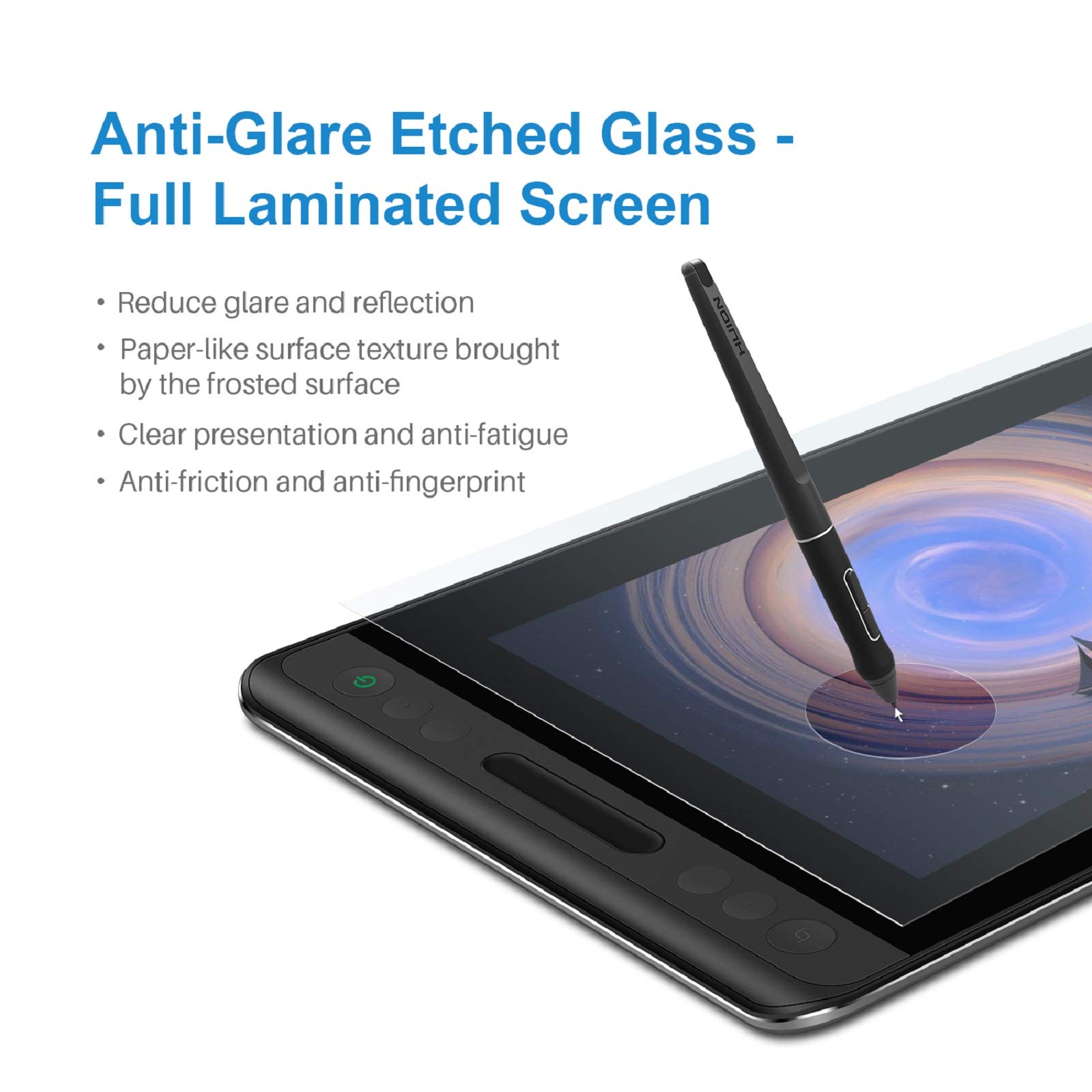 HUION canvas12！ Tablet de desenho Huion Kamvas Pro 12 com tela totalmente laminada
