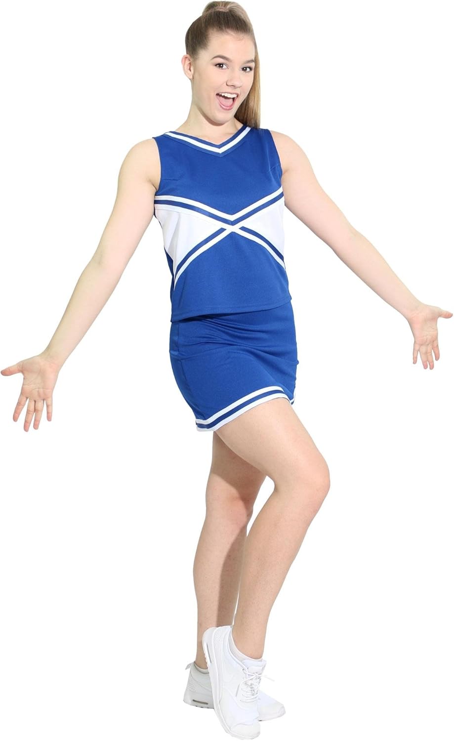 Danzcue Womens 2-Color Kick Sweetheart Cheerleaders Uniform Shell Top - Image 2