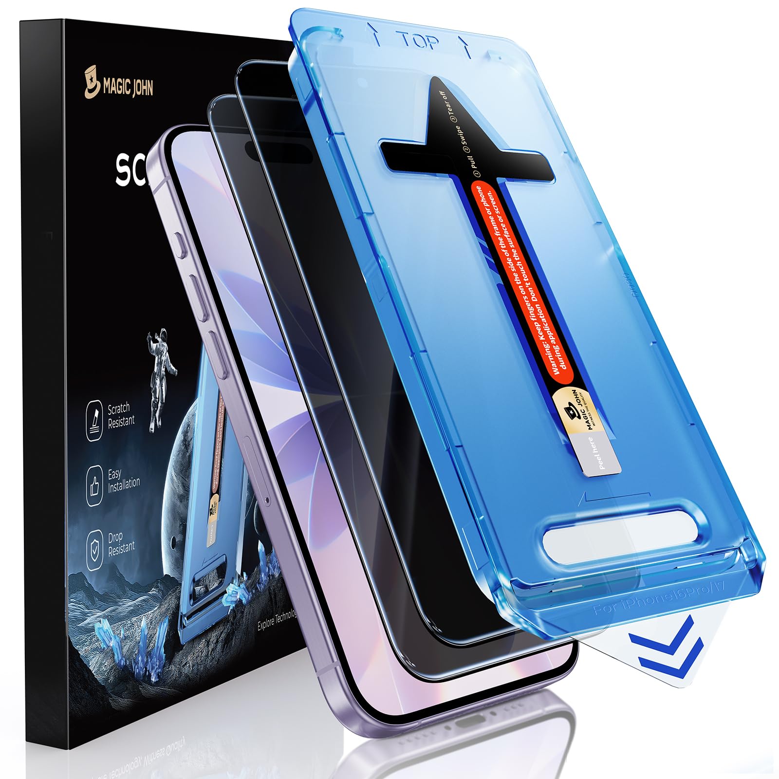 Photo 1 of MAGIC JOHN Privacy Screen Protector for iPhone 17 (2 Pack)