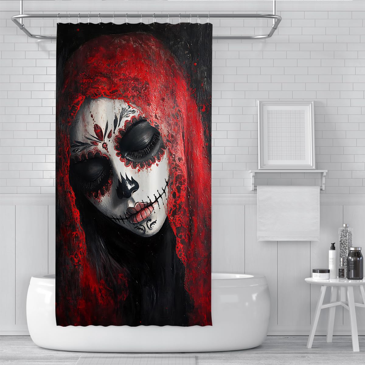 Tende Doccia Sposa Cremisi Messicana Day of The Dead 200x200cm