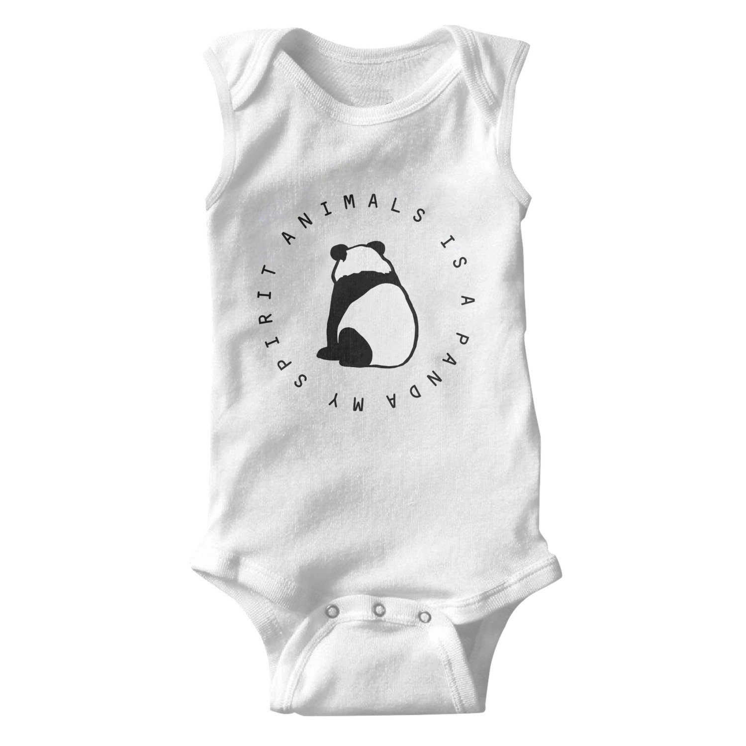 YAYAZAN Baby Infant Toddler Onesies Bodysuits My Spirit Animals is A Panda Kids Fashion One-Pieces Sleeveless Bathing Suit