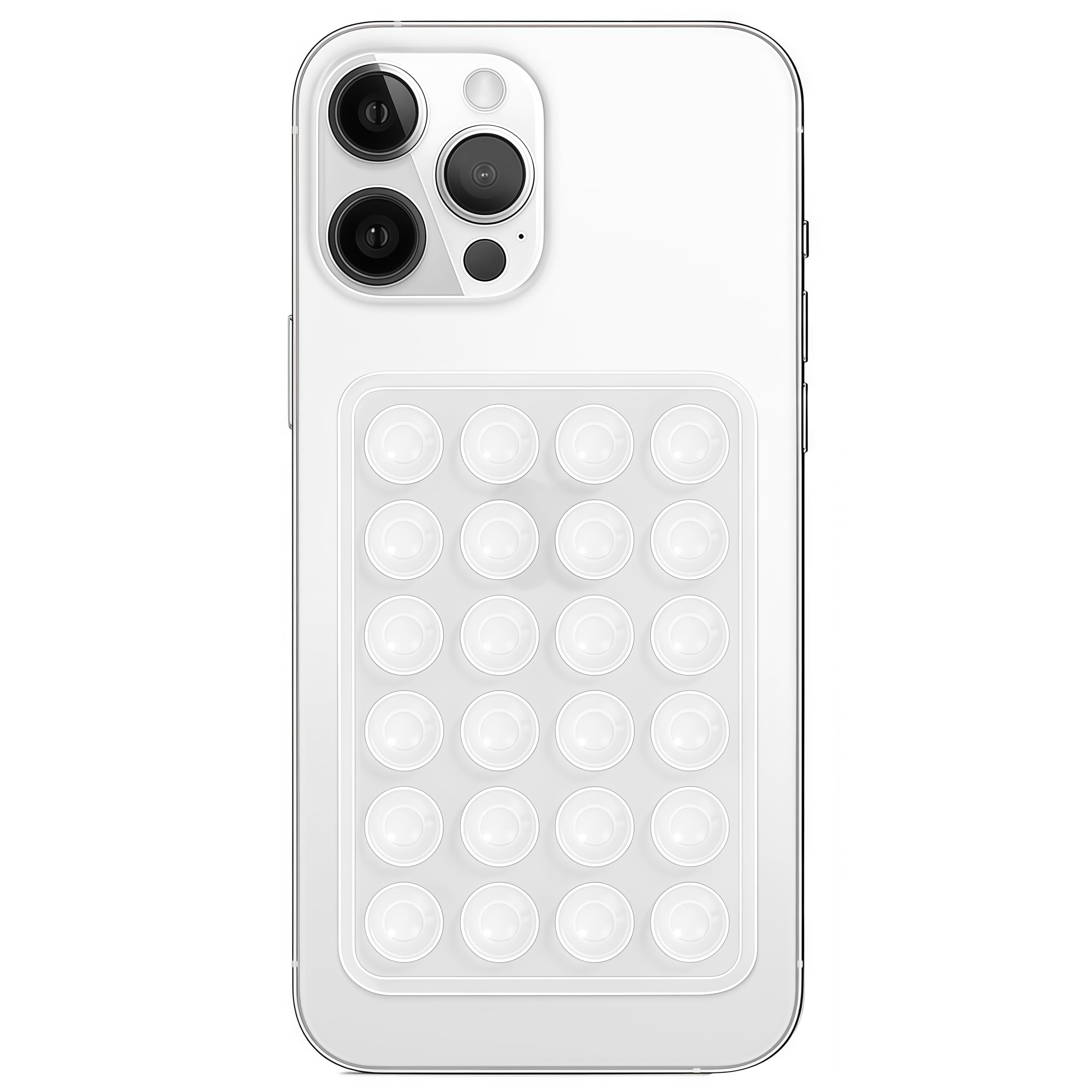 Photo 1 of Anteel Silicone Suction Phone Case Mount, Non Slip Sticky Phone Grip for Cellphone, Silicon Adhesive Suction Cup Phone Mount, Strong Grip Holder for Selfies and Videos (Translucent)
