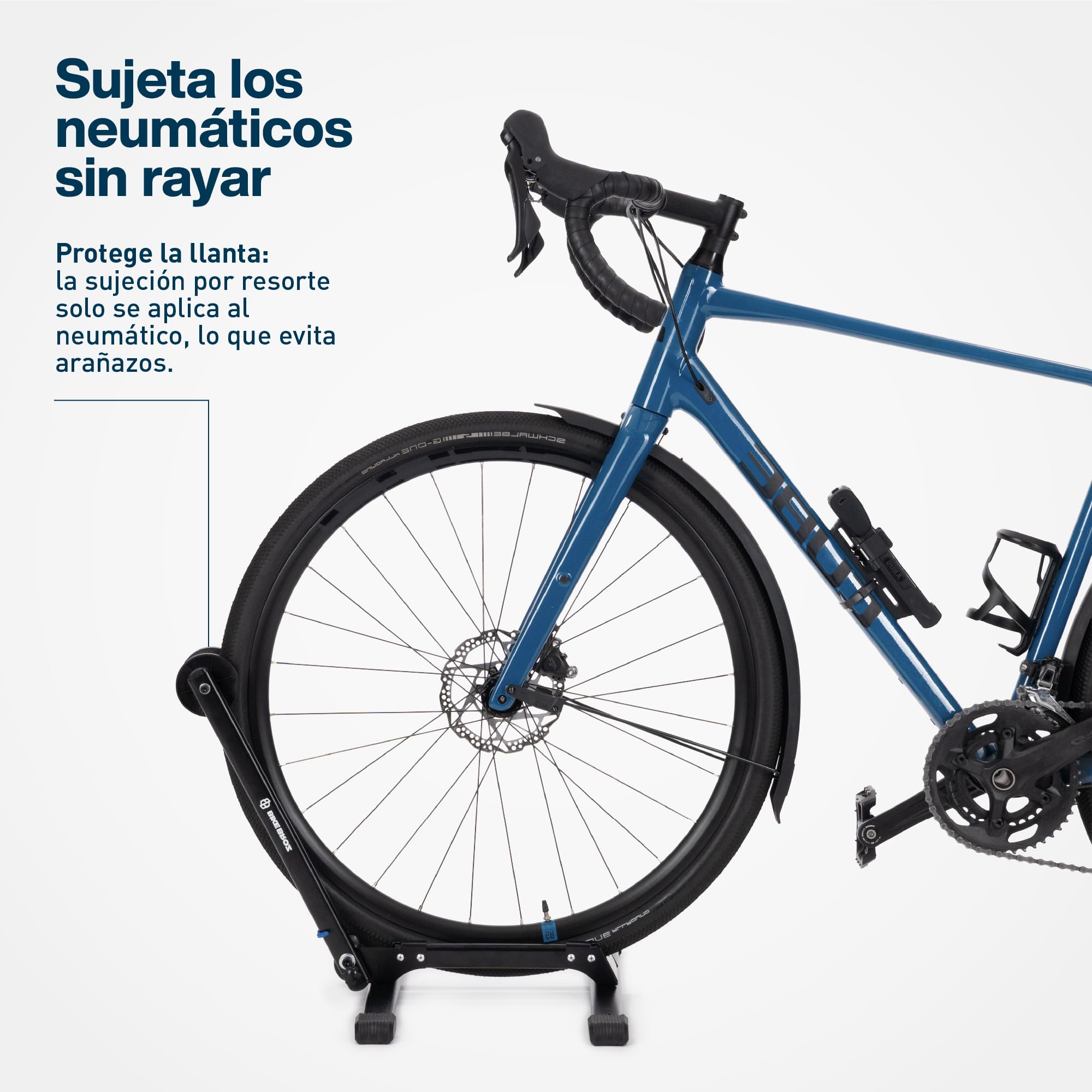 Soporte para Bicicleta de hasta 29 Pulgadas, Soporte para Rueda Delantera y Trasera con fijación al Suelo, Adecuado para Bicicleta de montaña, Bicicleta de Carretera, etc. Stanley Stand by BikeBroz