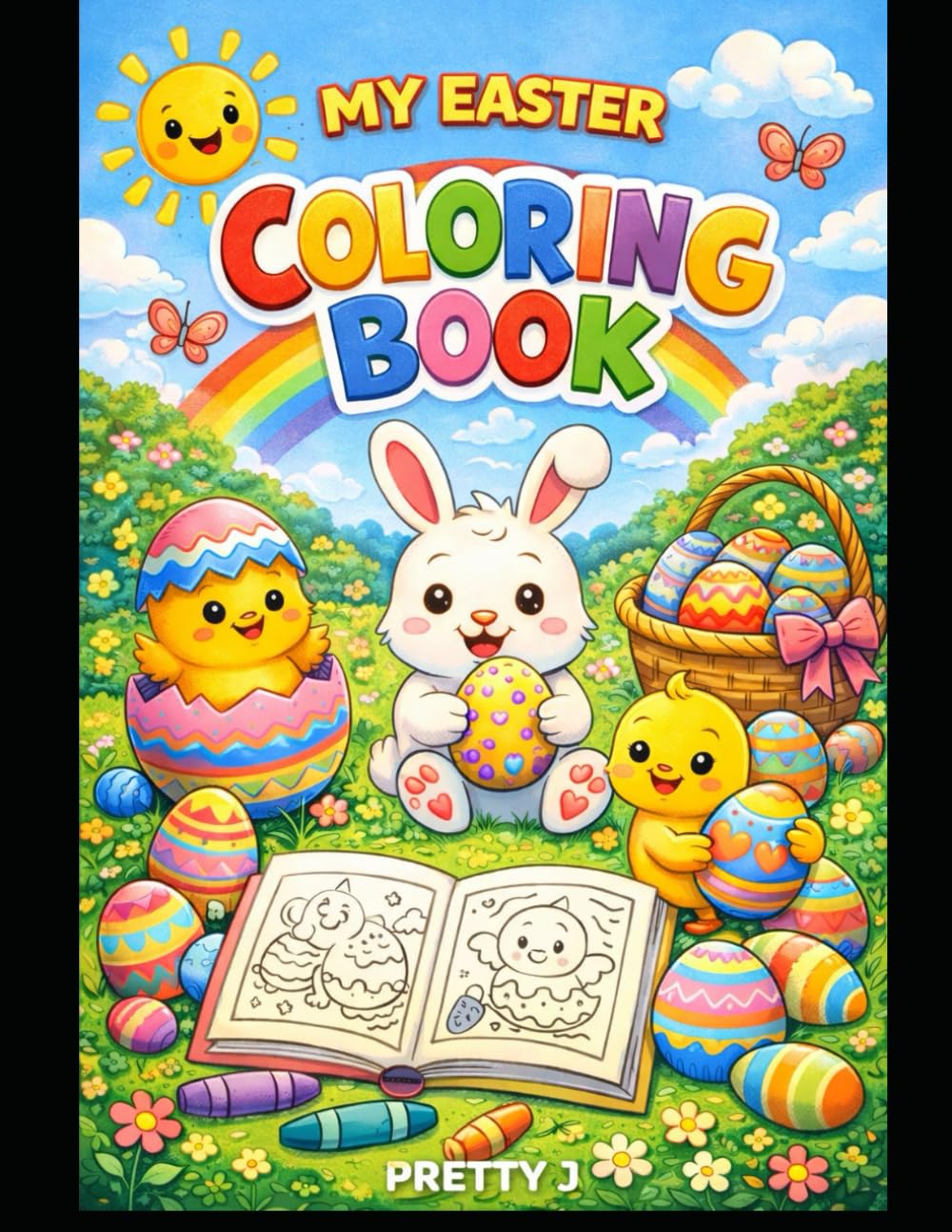 My Easter Coloring Book: Cute, Big Simple Designs for Toddlers & Preschoolers