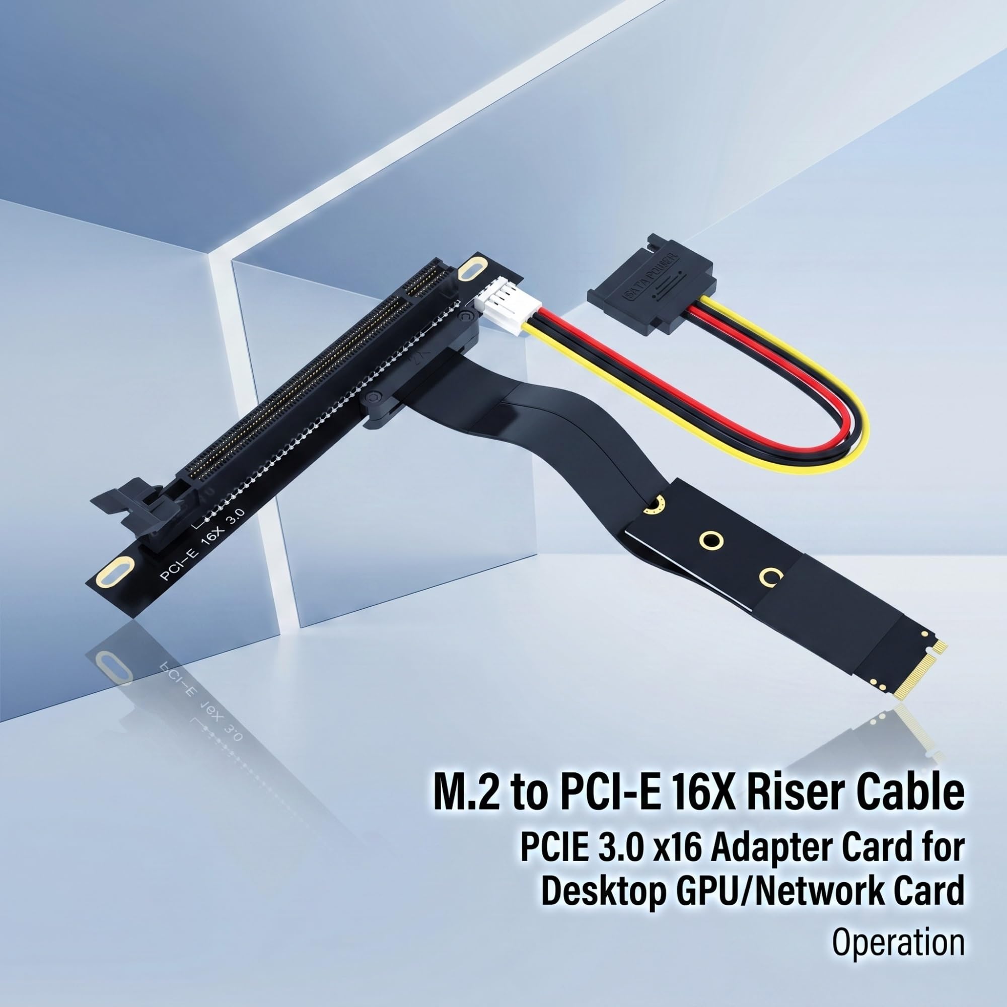 M2 TO PCIE Riser PCIe x16 PCI-E3.0 1x A M.2 NVMe M Key 2280 Scheda montante Gen3.0 Cavo M2 Key-M PCI-Express Cavo di prolunga x4(Green)