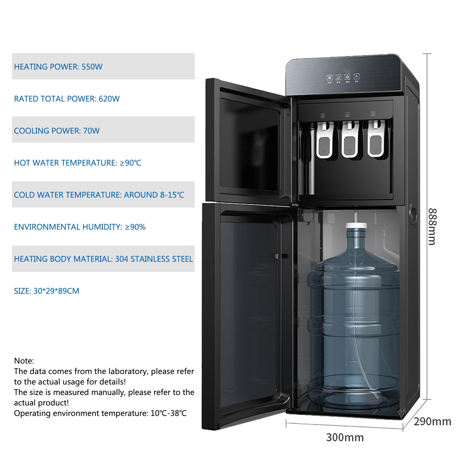 LINLIUA Bodenwasserspender, bodenstehender Wasserspender mit Bodenbeladung, sofortiges Kochen, vertikaler Wasserspender, für Büro-Besprechungsräume, leicht zu reinigen und zu warten A