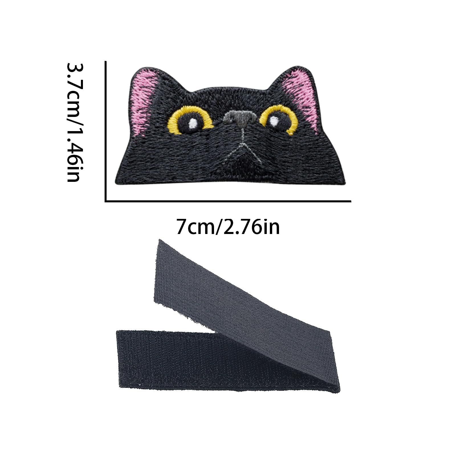 Amazon.co.jp: 黒猫の顔刺繍ワッペン2点 刺繍タクティカルパッチパッチ