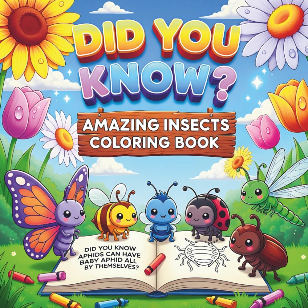 Did You Know? Amazing Insects Coloring Book: Fun Facts & Easy Coloring for Kids!