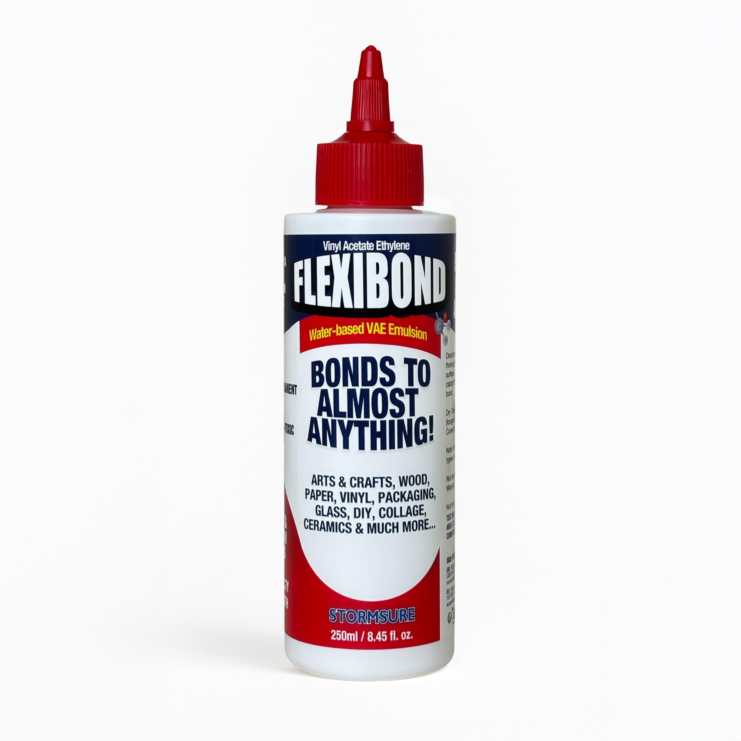 Flexibond PVA/VAE Glue (250ml) - Extra Strong Arts & Crafts and DIY Glue - Transparent, Flexible, Non-Toxic, Dries Clear