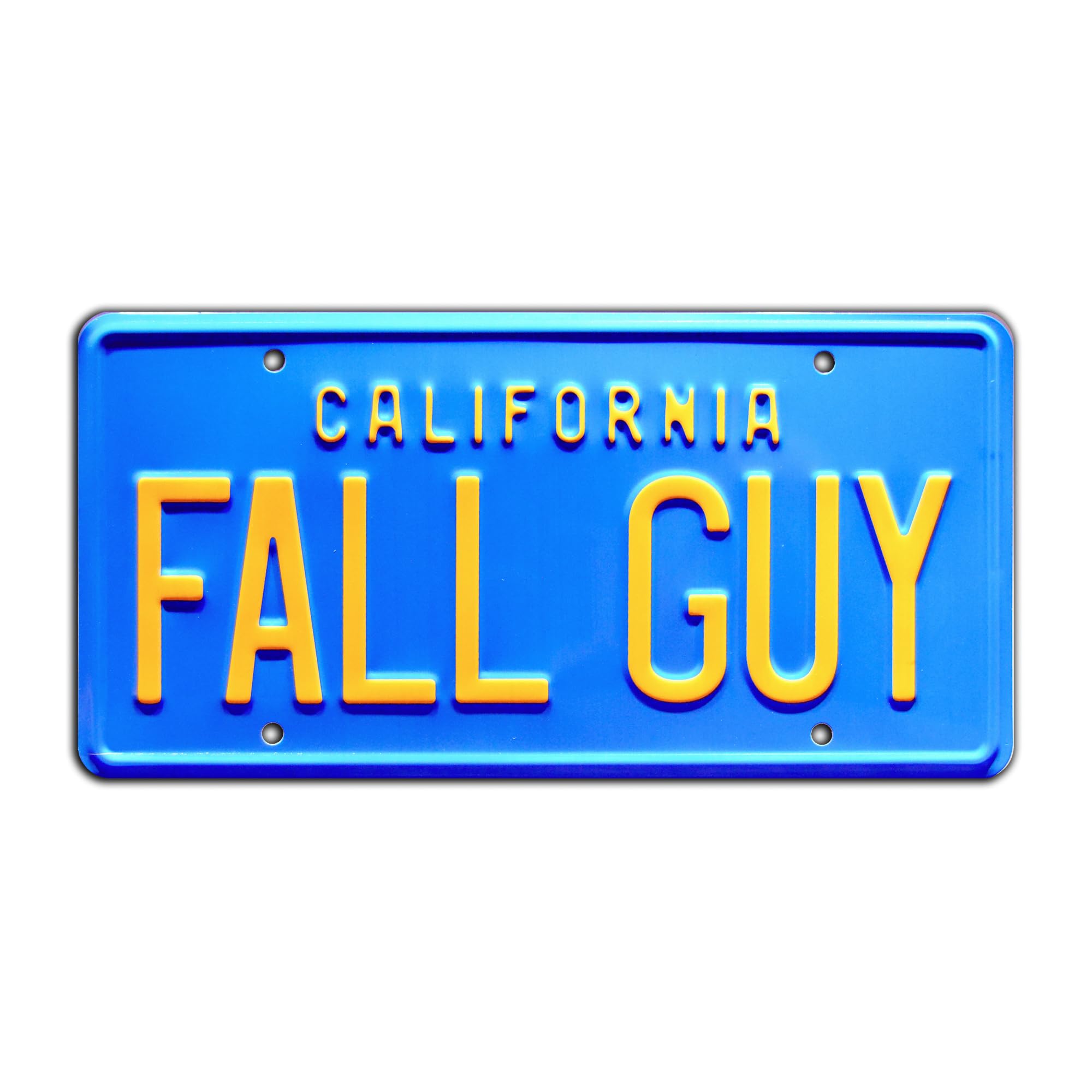 Celebrity Machines | Fall Guy | Vanity Plate, Stamped Aluminum, Metal Decorative Tag, Corrosion Resistant, Quality Novelty Sign, Wall Decoration, Wall Hanging