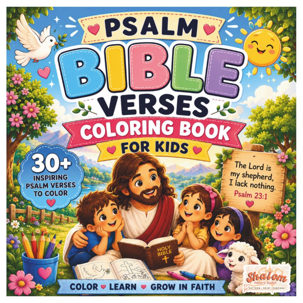 Psalm Bible Verses Coloring book