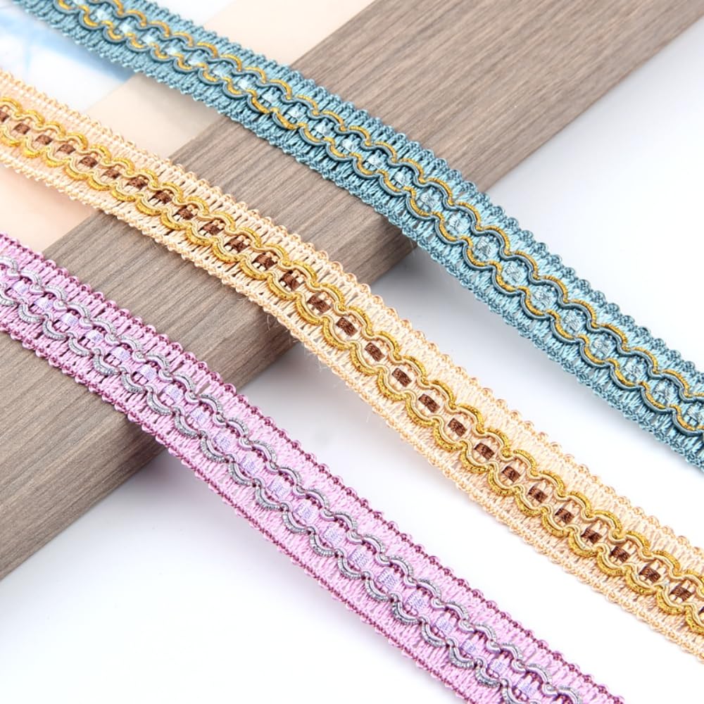2 Yards 12 cm klassiek kanten lint kant rand sierrand decoratieve band waskant gehaakte rand kant gevlochten rand stof rand kant trim sierkant stikboord kraag applicatie, wit