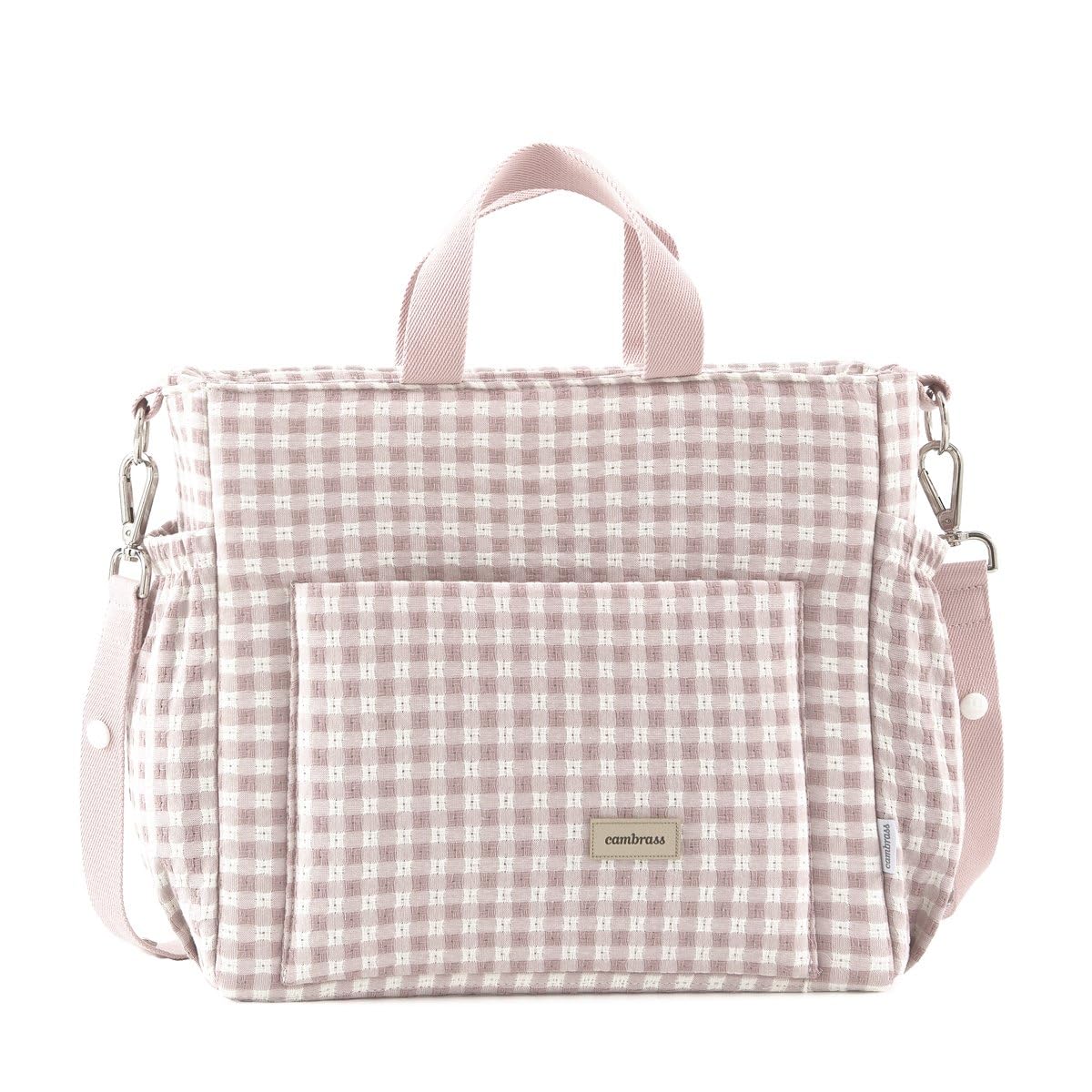 Cambrass - Bolso Carro Maternal para Bebe - Organizador para Pañales y Otras Cosas de Maternidad - Vicky Rosa 16x43x37 Cm