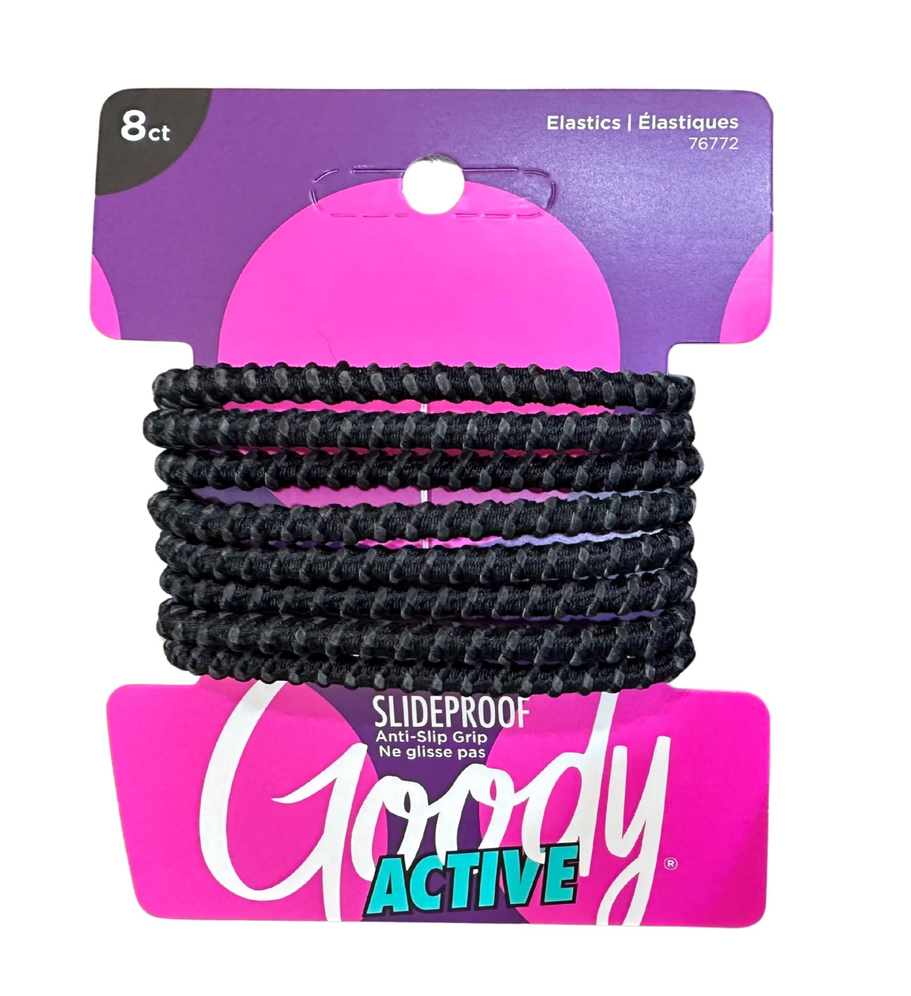 Goody SlideProof Hair Tie Elastics, 4mm, Black and Brown, 8-count by Goody Colour Collection